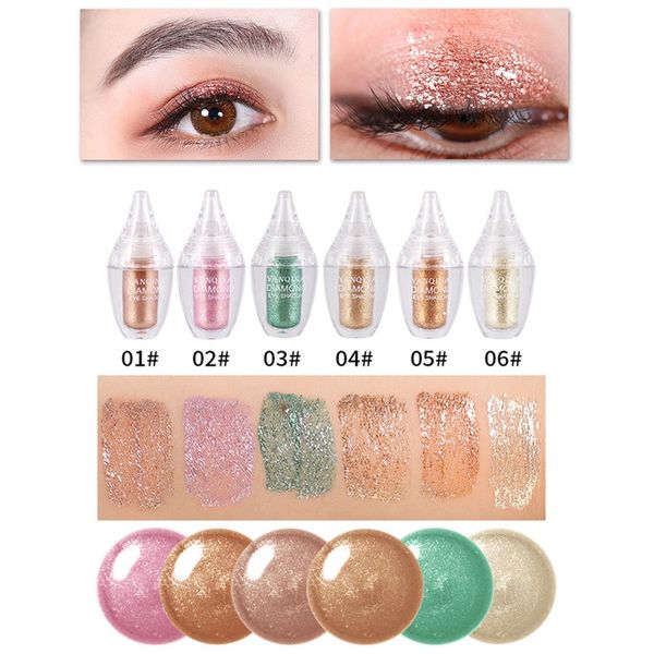 

1pcs professional shiny liquid eye shadow cosmetics for women silver rose gold color liquid glitter eyeshadow makeup beauty tool