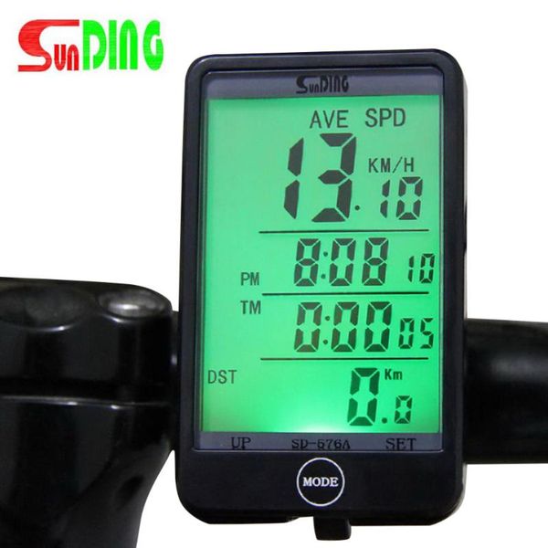 

sunding sd576a waterproof auto bike computer light mode touch wired bicycle computer cycling speedometer with lcd backlight