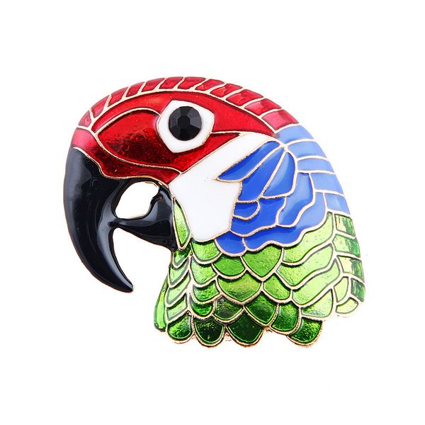 

personality cartoon oil painting eagle woodpecker brooch coloured drawing or pattern brooch originality joker pin, Gray