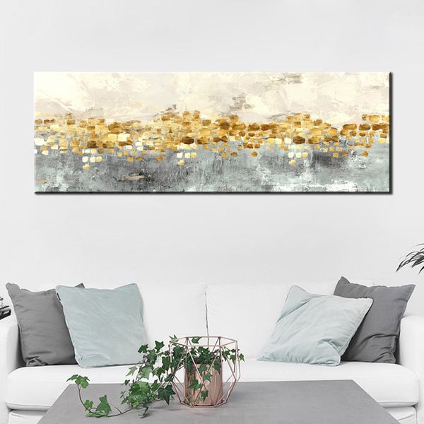 

golden dots wall art canvas prints abstract graffiti art paintings on the wall modern cuadros pictures for living room decor