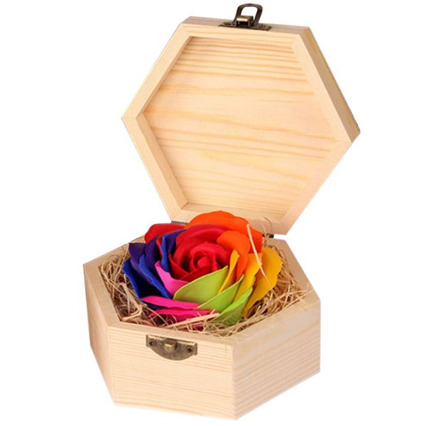 

flower soap rose soap heart scented bath body petal rose flower case wedding decoration gift festival box