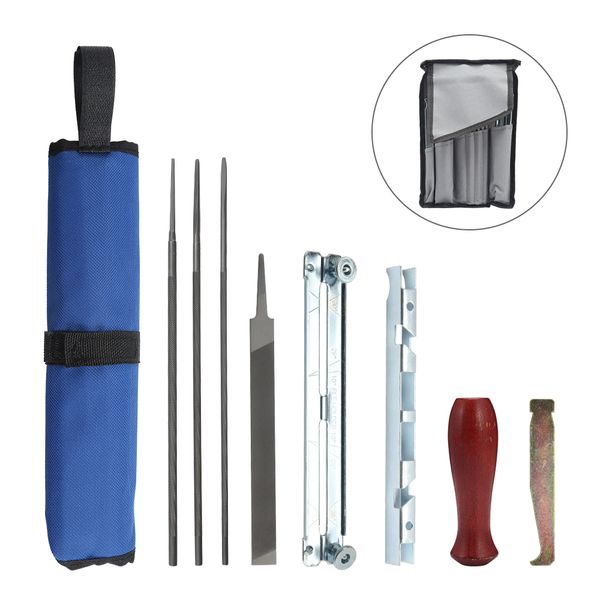 

8pcs chainsaw sharpening tool sharpening-kit chainsaw file tool sets quality instructions multifunctional power sets