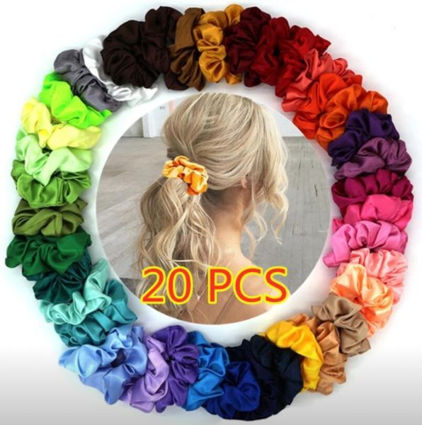 10 20 Velvet Scrunchie Women Girls Elastic Hair Rubber Bands