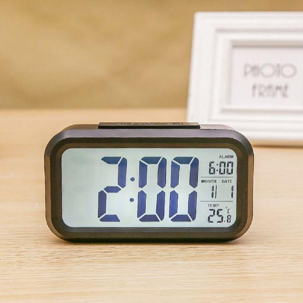 

smart alarm clock snooze led цифровые часы большой дисплей с blacklight календарь электронные настольные часы домашнего офиса decor