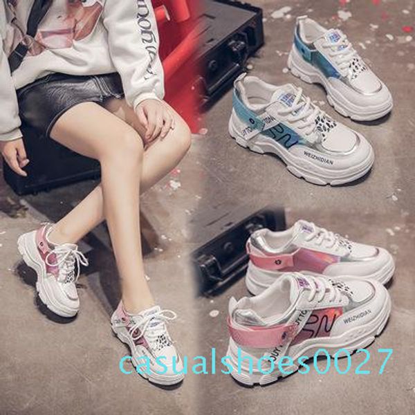 

209 новая весенняя мода женская повседневная обувь удобная обувь на платформе женские кроссовки женские кроссовки chaussure femme c27, Black