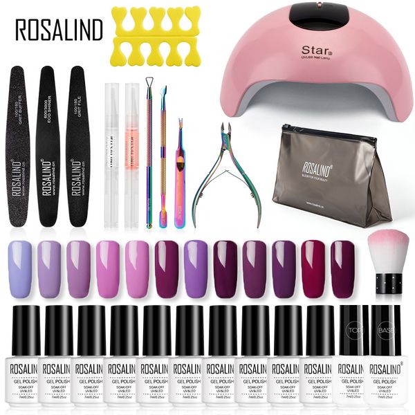 

rosalind gel nail polish kit hybrid varnish set semi permanent gel nail all for manicure uv led lacquer soak off art
