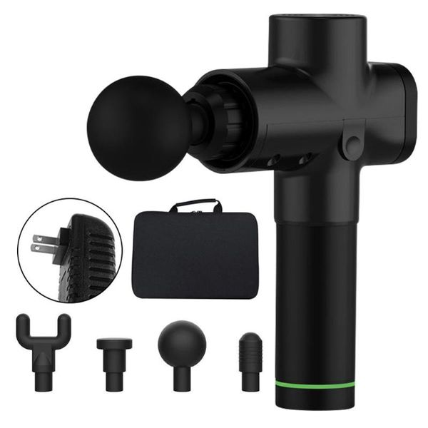 

fascial gun cordless rechargeable deep tissue massager portable massage device massage body with 4 head