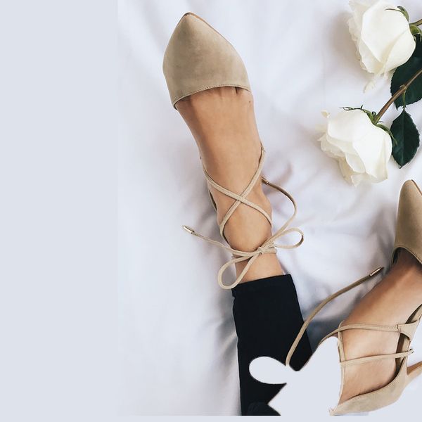 

elegant shoes pumps women cross strap pointed toe ladies high heel shoes, Black