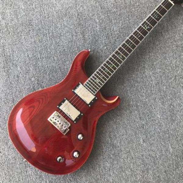 

red color 6 strings electric guitar,2020 new custom abalone inlays on rosewood fingerboard,solid pr guitarra