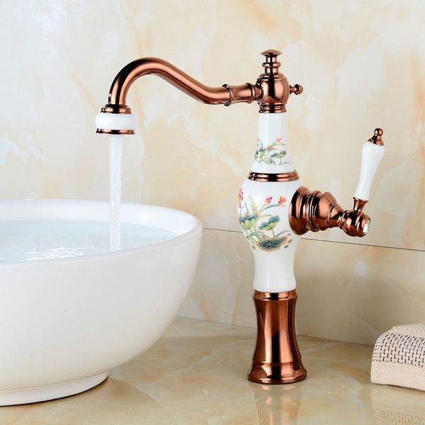 

2019 new design bathroom faucets single handle single hole brass basin faucets chinese style mixer tap deck mounted