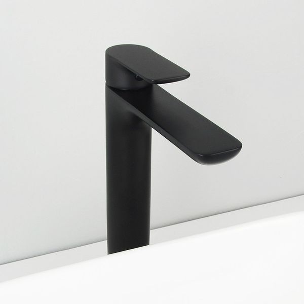 

matt black tall style basin water mixer tap deck mount brass luxury bathroom faucet black/white/chrome multiple color