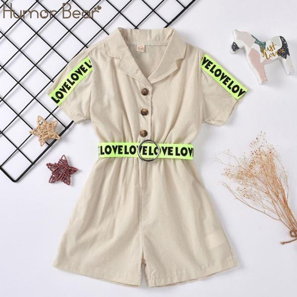 

humor bear kids clothes fashion new summer causal toddler letter print single buttons romper bodysuit jumpsuit outfits shorts t200707, White