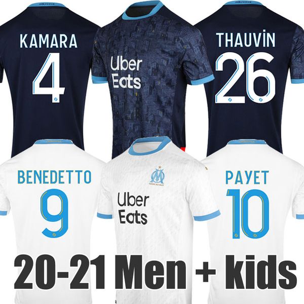 

20 21 olympique de marseille soccer jersey om jerseys 2020 2021 maillot de foot payet thauvin maillots de football shirt 120th anniversary, Black;yellow