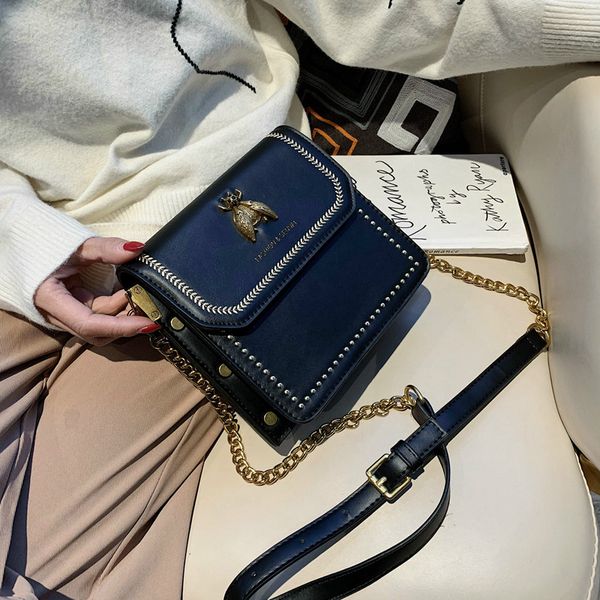

small bag women 2019 autumn winter popular new korean version of the wild texture messenger bag fashion chain small square bags