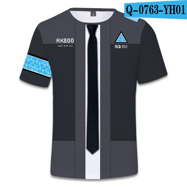 

popular 3d t shirts detroit become human t-shirt new fashion summer 3d tshirt casual cool street wear men, White;black