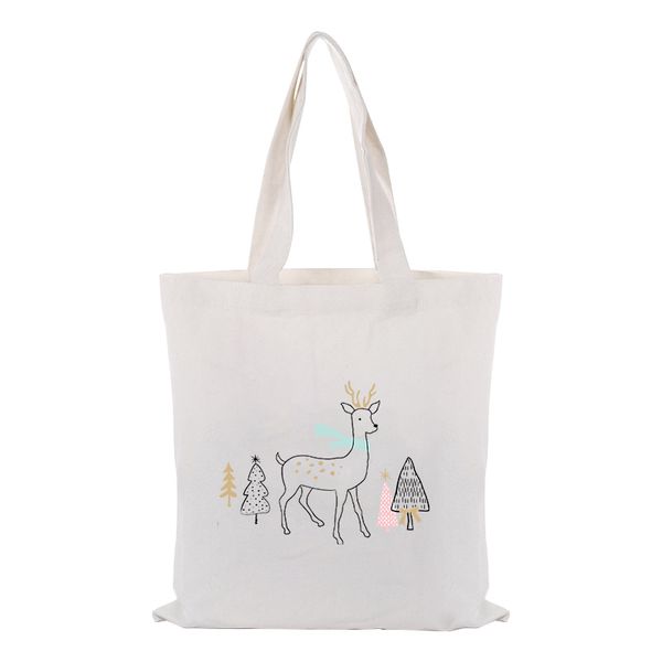 

illustration shopping bag custom print logo text diy canvas tote bag eco reusable recycled handbag daily use