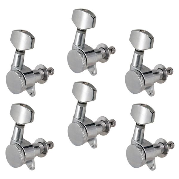 

6pcs 6r electric guitar tuners machine heads tuning pegs (silver