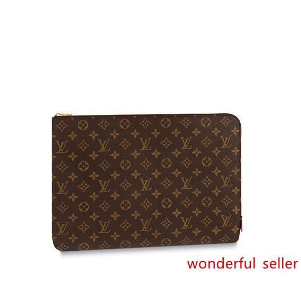 

m44498 etui voyage gm men real leather long wallet chain wallets compact purse clutches evening key card holders
