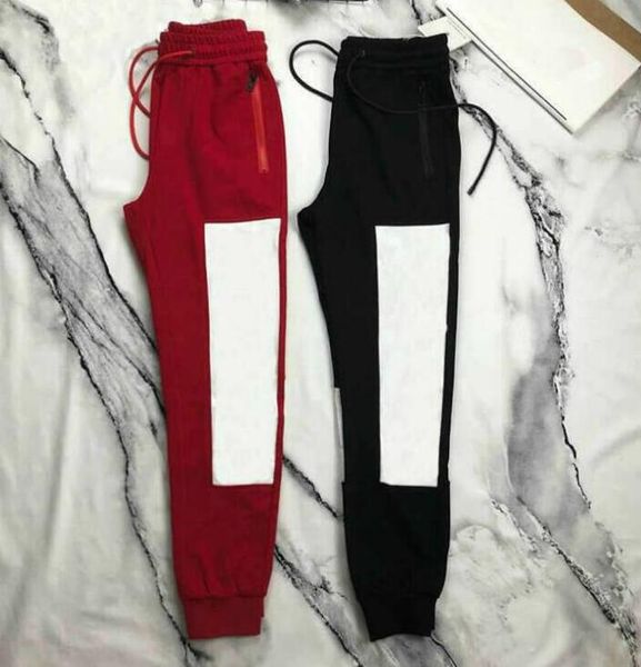 

весна mens конструктора jogger штаны марка тренировочные штаны высокого качества вскользь jogger side letter кулиской pant men luxury sport, Black