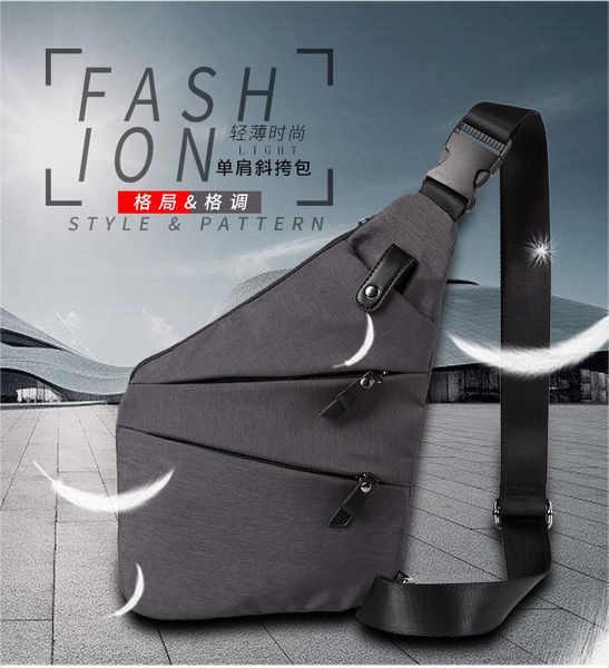 

stylish oxford canvas breast bag japanese style trend small bag riding trend