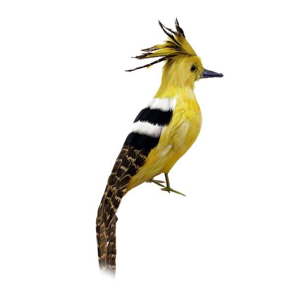 

realistic artificial black feather animal hoopoe bird garden figurine decor