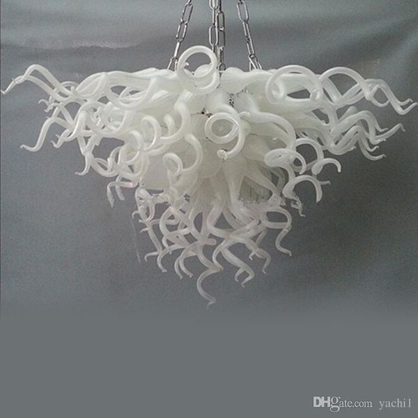 

личный круг кристалл белый 100% ручной выдувного стекла декоративные кристалл подвеска свет светодиодные потолочные светильники из муранског