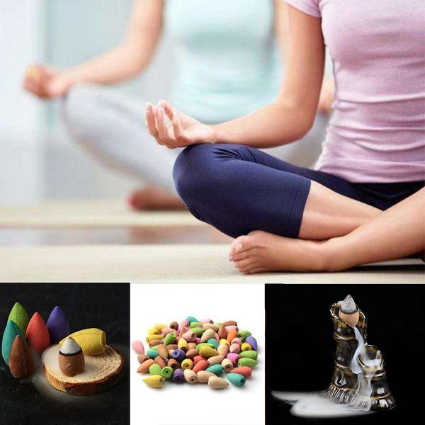 

car auto 20pcs/bag air purifying natural sandalwood backflow incense indoor tower incense natural freshener interior accessories