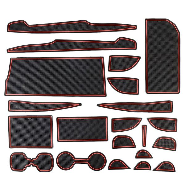 

автомобиль пластиковые красный non-slip циновка двери для 18-19 камри