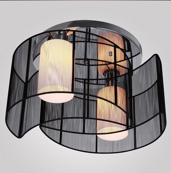 2020 Imodern Elegant Black Silver Fabric Shade Ceiling Lamp E26