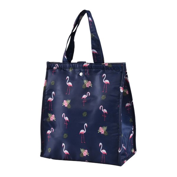 

portable lunch bag new foldable oxford cloth ice bag kitchen insulated lunch box student meal container multifunction tote, Blue;pink