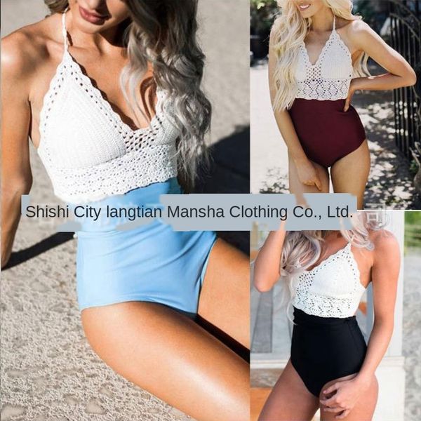 

byqxb 2019 early hanging neck hook flower one-piece female lt190517 2019 early hanging neck hook flower one-piece female lt190517 bikini bik, White;black
