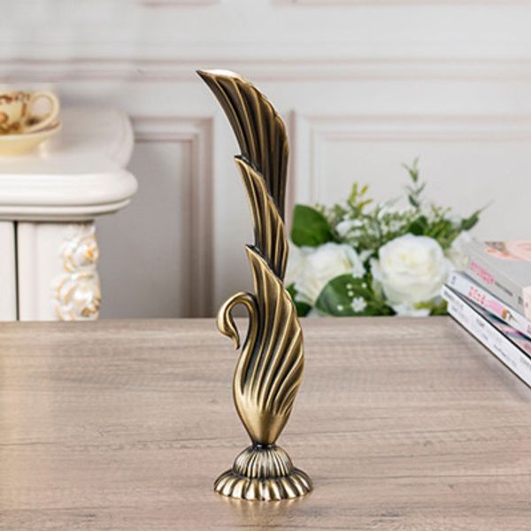 

высота 22.4cm vintage home decor swan design metal art vase 2 цвета столешница украшение crafts главного кофе бар украшение