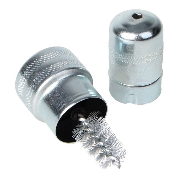 

car vehicle silver battery post terminal cleaner tool stainless steel brush