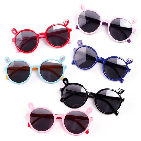 

foldable kids sunglasses children polarized sunglasses ears boys girls silicone safety glasses, White;black