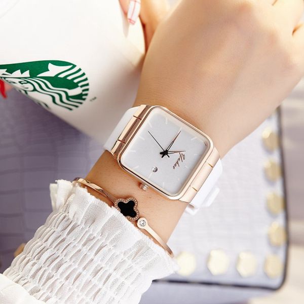 

2018 Марка женщины часы женщины силиконовые площади reloj mujer роскошные Dress Watch дамы кв