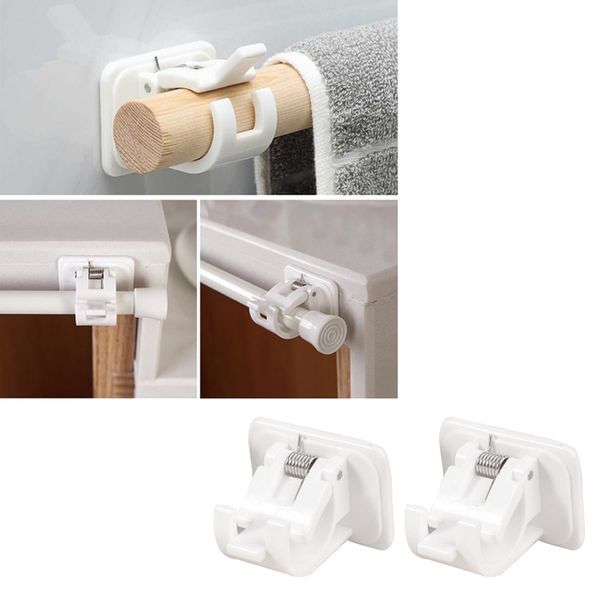 

20 nail-adjustable rod bracket holders wall curtain hanging rod clips