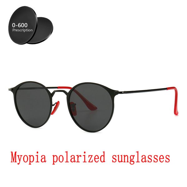 

prescription myopia polarized sunglasses men women 0 to -600 minus degree optical half square polarized sun glasses male fml, White;black
