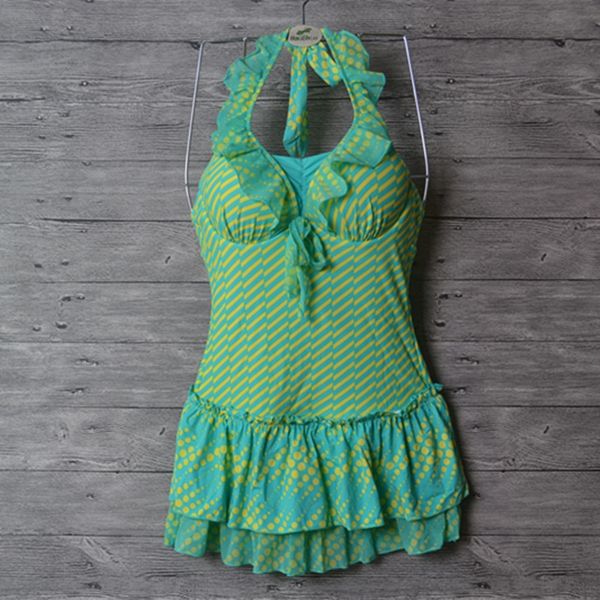 

6beed haidanni one-piece swim ladies conservative skirt quick-drying polka dot haidanni one-piece swimming swim suit ladies conservati, White;black