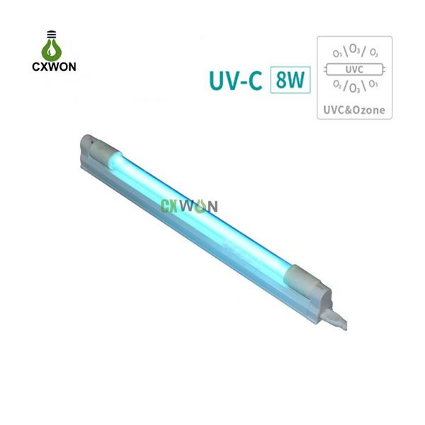 УФ-стерилизатор 6W 8W Quartz T5 Tube 254nm Ozone Ультрафиолетовая бактерицидная лампа для стерилизации для спальни отеля Hospital Hospital