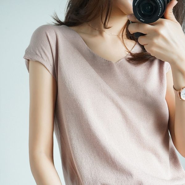 

дуаньте xiu 2020 женщин летней одежду белых футболок женских модулей ультра-fire черного v-образный вырез с короткой футболкой куртки куртка, White