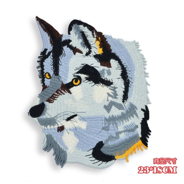 

gugutree embroidery big dogs patch animal patches badges applique patches for clothing dx-83, Black