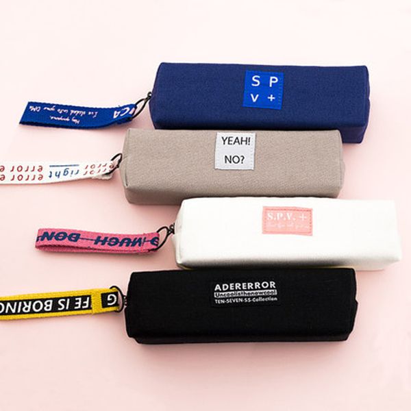

new novelty pencil case simple design style zipper pencil bags pen holders box school supplies stationery gift