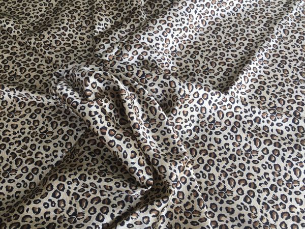 

leopard print 100% pure nature silk fabric chinese silk fabric for dress curtains scarf clothing bedding ls0520, Black;white