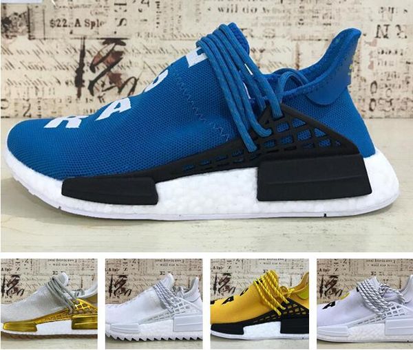 

новый приезжают дешевый nmd human race pharrell williams мужской женской mc tie dye solar пакет мать мода кроссовки, White;red