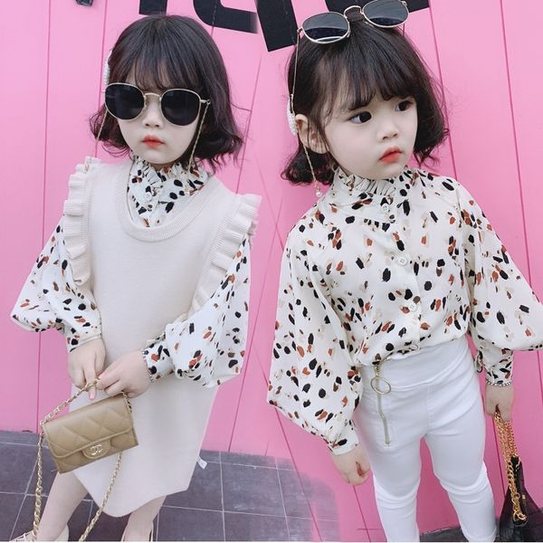 

btpqa girl tong chen shan tong chen shan jacket children's long sleeve autumn 2020 foreign style children's shirt baby floral chif, White;black