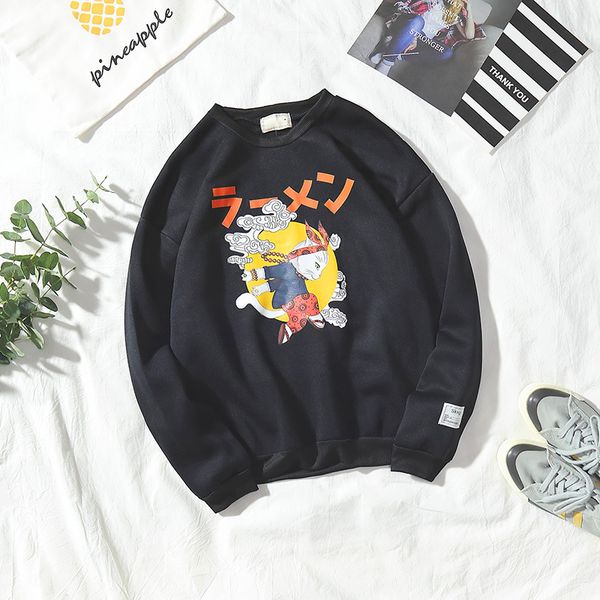 

spring and autumn new style men's wear korean-style hoodless round neck sweater men casual loose-fit sweater youth popular brand, White;black
