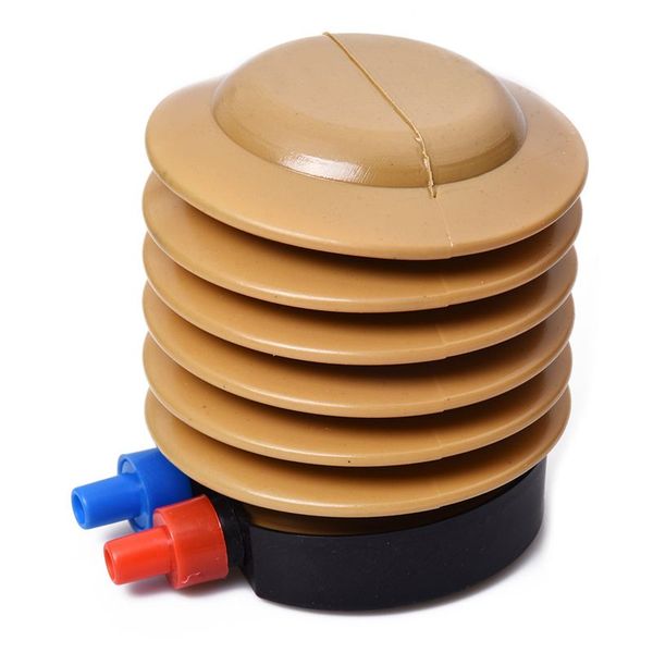 

new bicycle balloons yellow blue plastic housing foot operated air pump inflator