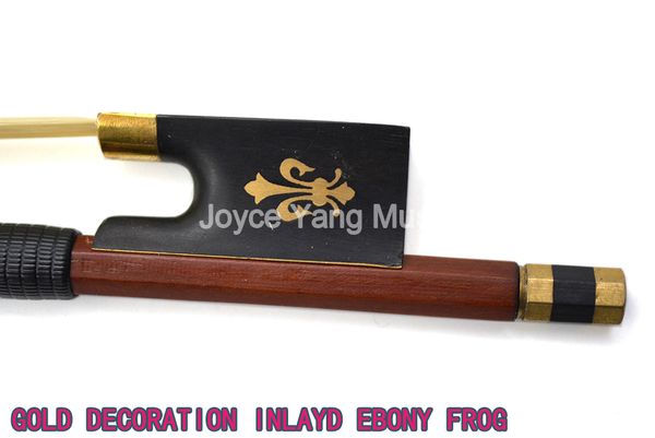 

violin bow carving flower shell inlay ebony frog gold twined round sandalwood horse hair 1/8 1/4 1/2 3/4 4/4