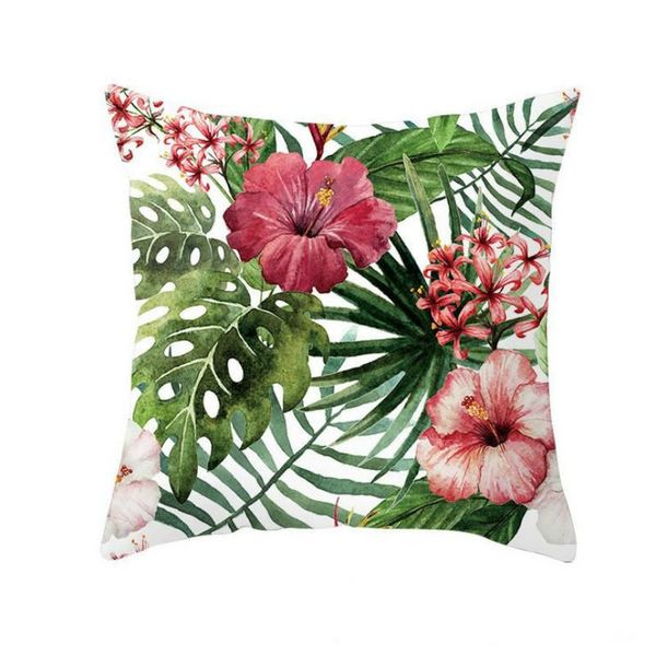 

tropical rainforest plant polyester sofa cushion cover leaf geometry wedding decoration pillow case chair pillow cover without pillow