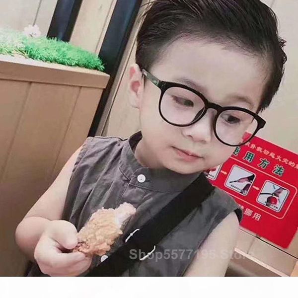 

round glasses kids anti glare children eyeglasses girl boy optical frame clear lenses uv400 3-13 anti blue light blocking oculos, White;black